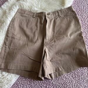 Dockers Women's High Waist Tan Shorts
